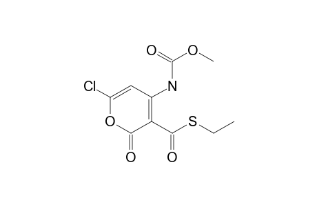 4-(carbomethoxyamino)-6-chloro-2-keto-pyran-3-carbothioic acid S-ethyl ester