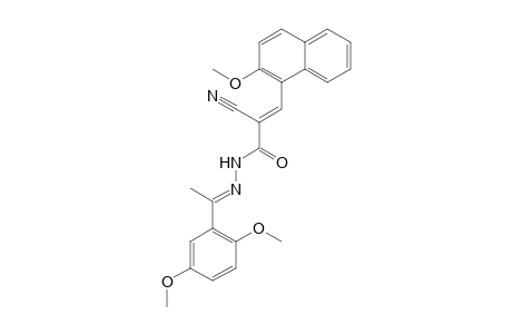 2-Cyano-N'-[1-(2,5-dimethoxyphenyl)ethylidene]-3-(2-methoxynaphthalen-1-yl)-acrylohydrazide