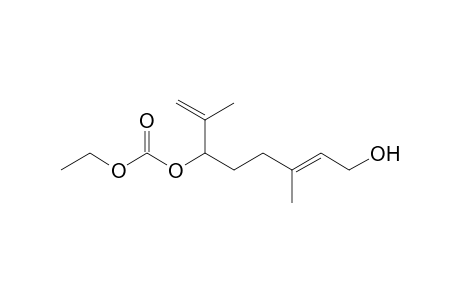 3,7-Dimethyl-3-(ethoxycarbonyl)octa-2(E),7-dien-1-ol