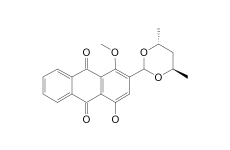 (4'R,6'R)-2-(4',6'-dimethyl-1',3'-dioxan-2'-yl)-4-hydroxy-1-methoxyanthraquinone
