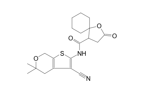 1-oxaspiro[4.5]decane-4-carboxamide, N-(3-cyano-4,7-dihydro-5,5-dimethyl-5H-thieno[2,3-c]pyran-2-yl)-2-oxo-