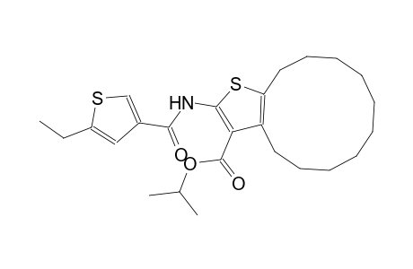 isopropyl 2-{[(5-ethyl-3-thienyl)carbonyl]amino}-4,5,6,7,8,9,10,11,12,13-decahydrocyclododeca[b]thiophene-3-carboxylate