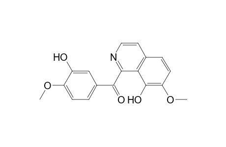 Methanone, (8-hydroxy-7-methoxy-1-isoquinolinyl)(3-hydroxy-4-methoxyphenyl)-