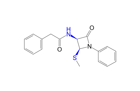 cis-N-[2-(methylthio)-4-oxo-1-phenyl-3-azetidinyl]-2-phenylacetamide