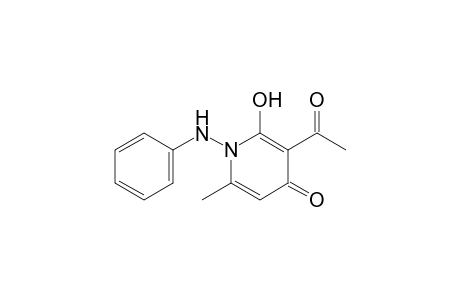 3-Acetyl-2-hydroxy-1-phenylamino-6-methyl-4-pyridinone