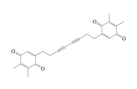 5-[8-(3,6-diketo-4,5-dimethyl-cyclohexa-1,4-dien-1-yl)octa-3,5-diynyl]-2,3-dimethyl-p-benzoquinone
