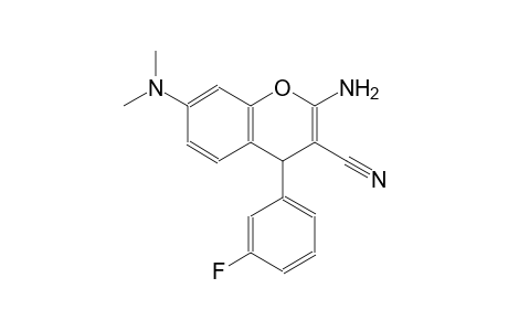 4H-1-benzopyran-3-carbonitrile, 2-amino-7-(dimethylamino)-4-(3-fluorophenyl)-
