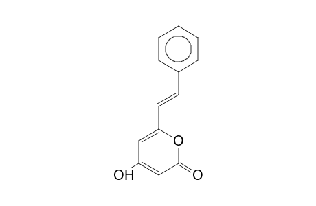 2-Pyranone, 4-hydroxy-6-(2-phenylethenyl)-, (E)-