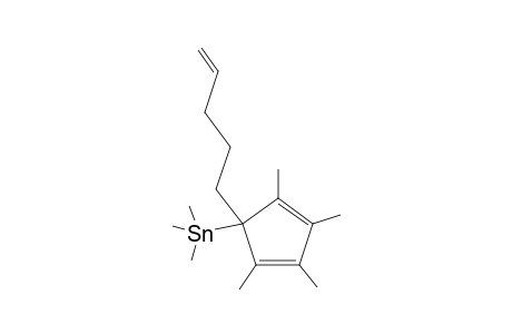 1,2,3,4-Tetramethyl-5-(pent-4'-en-1'-yl)-5-(trimethylstannyl)cyclopenta-1,3-diene