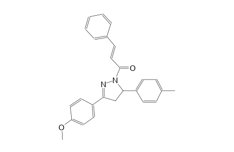 3-(4-methoxyphenyl)-5-(4-methylphenyl)-1-[(2E)-3-phenyl-2-propenoyl]-4,5-dihydro-1H-pyrazole