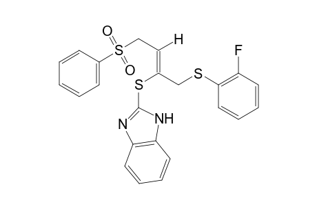 (Z)-2-{{1-{[(o-fluorophenyl)thio]methyl}-3-(phenylsulfonyl)propenyl}thio}benzimidazole