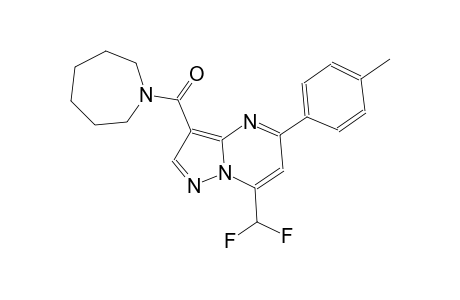 7-(difluoromethyl)-3-(hexahydro-1H-azepin-1-ylcarbonyl)-5-(4-methylphenyl)pyrazolo[1,5-a]pyrimidine