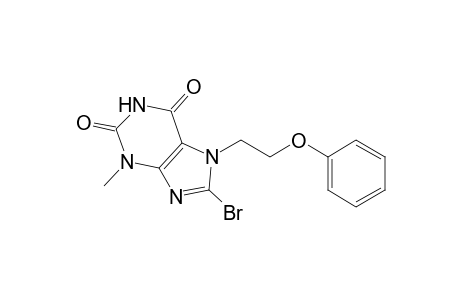 8-Bromanyl-3-methyl-7-(2-phenoxyethyl)purine-2,6-dione