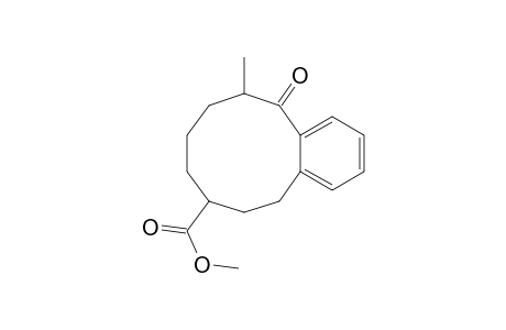 7-Benzocyclodecenecarboxylic acid, 5,6,7,8,9,10,11,12-octahydro-11-methyl-12-oxo-, methyl ester