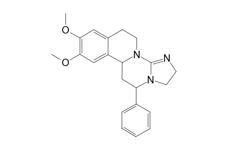 (+-)-trans-8,9-Dimethoxy-12-phenyl-1,2,5,6,11,12-hexahydro-10b-H-imidazo[1',2':1,2]pyrimido[4,3-a]isoquinoline