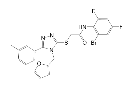 N-(2-bromo-4,6-difluorophenyl)-2-{[4-(2-furylmethyl)-5-(3-methylphenyl)-4H-1,2,4-triazol-3-yl]sulfanyl}acetamide