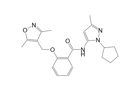 benzamide, N-(1-cyclopentyl-3-methyl-1H-pyrazol-5-yl)-2-[(3,5-dimethyl-4-isoxazolyl)methoxy]-