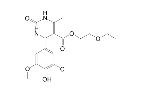 5-pyrimidinecarboxylic acid, 4-(3-chloro-4-hydroxy-5-methoxyphenyl)-1,2,3,4-tetrahydro-6-methyl-2-oxo-, 2-ethoxyethyl ester