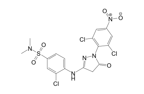 Benzenesulfonamide, 3-chloro-4-[[1-(2,6-dichloro-4-nitrophenyl)-4,5-dihydro-5-oxo-1H-pyrazol-3-yl]amino]-N,N-dimethyl-