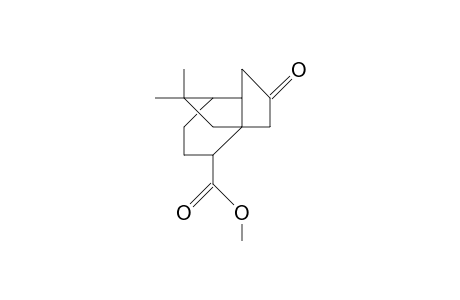 (1R,5S,6S,9R)-11,11-Dimethyl-tricyclo(4.3.2.0/1,5/)undecan-3-one-9-carboxylic acid, methyl ester