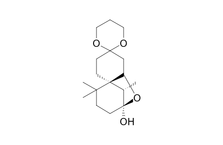 Hemiketal[2,2,6-trimethyl-5-hydroxycyclohexan-1-spiro-1'-(4'.4'-propanodioxy)-5,2'-oxycyclohexane]