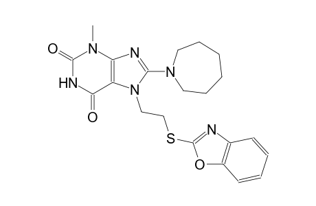 7-[2-(1,3-benzoxazol-2-ylsulfanyl)ethyl]-8-hexahydro-1H-azepin-1-yl-3-methyl-3,7-dihydro-1H-purine-2,6-dione