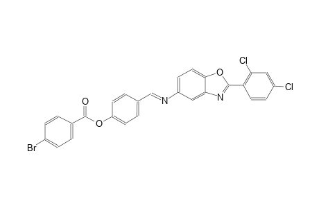 4-((E)-{[2-(2,4-dichlorophenyl)-1,3-benzoxazol-5-yl]imino}methyl)phenyl 4-bromobenzoate