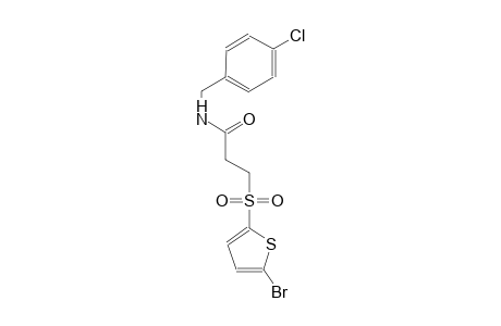 3-[(5-bromo-2-thienyl)sulfonyl]-N-(4-chlorobenzyl)propanamide