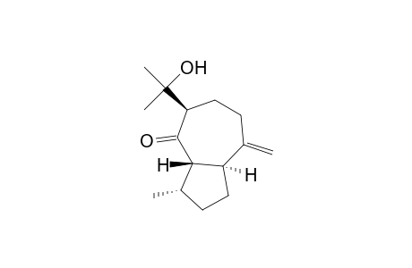 (-)-[1R-(1.beta.,3.beta.,7.alpha.,10.alpha.)]-3-[1'-Methyl-1'-hydroxyethyl]-6-methylidene-10-methylbicyclo[5.3.0]decan-2-one