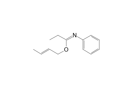 Propanimidic acid, N-phenyl-, 2-butenyl ester, (?,E)-