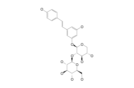 LYSIDISIDE_M;(E)-5,4'-DIHYDROXYSTILBENE_3-O-BETA-D-GLUCOPYRANOSYL-(1->2)-BETA-D-XYLOPYRANOSIDE