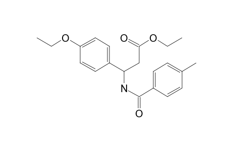 Propionic acid, 3-(4-ethoxyphenyl)-3-(4-methylbenzoylamino)-, ethyl ester