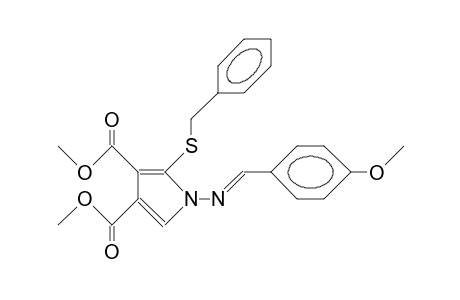 1H-Pyrrole-3,4-dicarboxylic acid, 1-[[(4-methoxyphenyl)methylene]amino]-2-[(phenylmethyl)thio]-, dimethyl ester