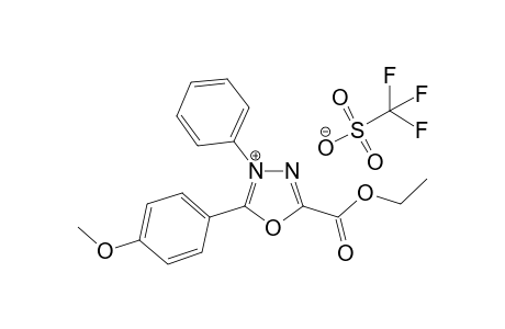 2-(4-Methoxyphenyl)-3-phenyl-5-ethoxycarbonyl-1,3,4-oxadiazolium trifluorpmethanesulfonate