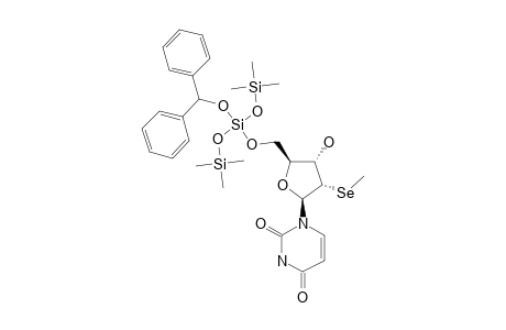 5'-O-BIS-(TRIMETHYLSILOXY)-BENZHYDROXYSILYL-2'-DEOXY-2'-SE-METHYL-URIDINE