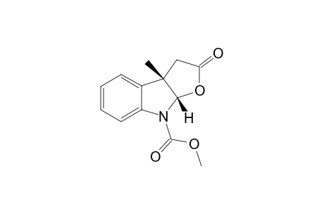 (+-)-Methyl cis-3a-Methyl-2-oxo-2,3,3a,8a-tetrahydro-8-H-furo[2,3-b]indole-8-carboxylate