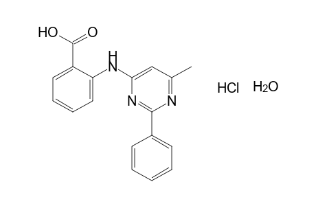 N-(6-methyl-2-phenyl-4-pyrimidinyl)anthranilic acid, monohydrochloride, monohydrate