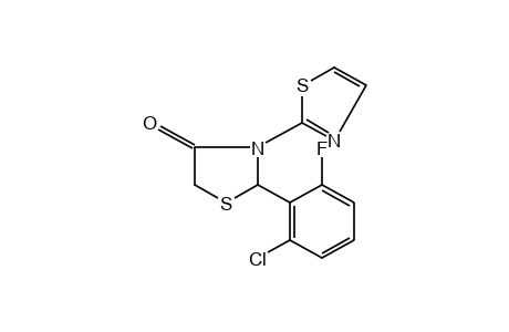 2-(2-chloro-6-fluorophenyl)-3-(2-thiazolyl)-4-thiazolidinone