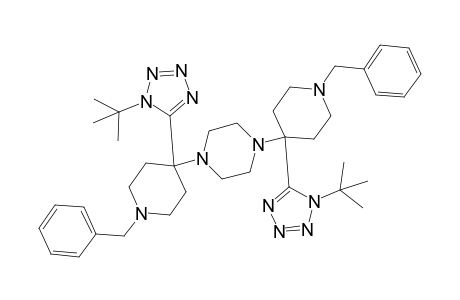 1,4-Bis(4-(1-tert-butyl-1H-tetrazol-5-yl)-1-benzylpiperidin-4-yl) piperazine