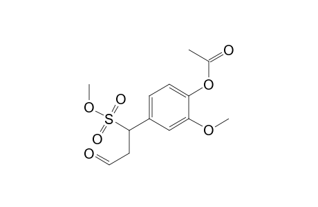 Benzenemethanesulfonic acid, 4-(acetyloxy)-3-methoxy-.alpha.-(2-oxoethyl)-, methyl ester