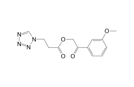 1H-1,2,3,4-Tetrazole-1-propanoic acid, 2-(3-methoxyphenyl)-2-oxoethyl ester