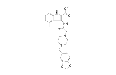 methyl 3-({[4-(1,3-benzodioxol-5-ylmethyl)-1-piperazinyl]acetyl}amino)-4-methyl-1H-indole-2-carboxylate