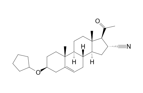 (3beta,16alpha)-3-(cyclopentyloxy)-20-oxopregn-5-ene-16-carbonitrile