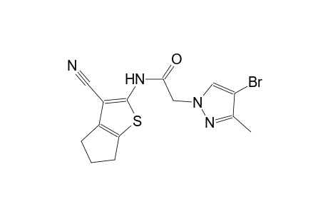2-(4-bromo-3-methyl-1H-pyrazol-1-yl)-N-(3-cyano-5,6-dihydro-4H-cyclopenta[b]thien-2-yl)acetamide