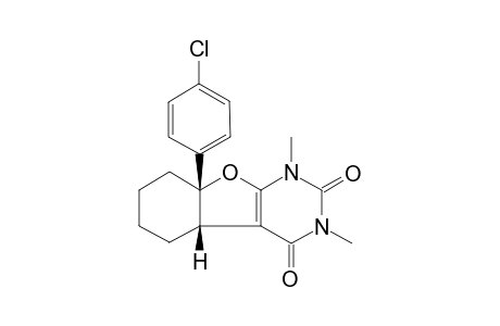 (5aS*,9aS*)-2,4-Dimethyl-5a-(4-chlorophenyl)-2,4-diaza-1,2,3,4,5a,6,7,8,9,9a-decahydrodibenzofuran-1,3-dione