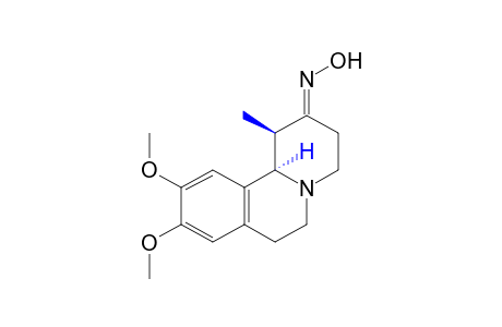 9,10-DIMETHOXY-1,3,4,6,7,11b-HEXAHYDRO-trans-1-METHYL-2H-BENZO[a]QUINOLIZIN-2-ONE, OXIME (axial methyl substitution)