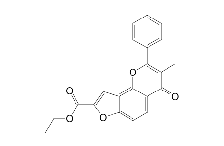 ETHYL-3-METHYL-2-PHENYL-FURO-[2,3-H]-CHROMONE-8-CARBOXYLATE