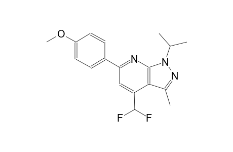 1H-pyrazolo[3,4-b]pyridine, 4-(difluoromethyl)-6-(4-methoxyphenyl)-3-methyl-1-(1-methylethyl)-