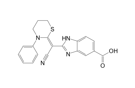 2-[(3-phenyl[1,3]thiazinan-2-ylidene)cyanomethyl]benzimidazole-5-carboxylic Acid