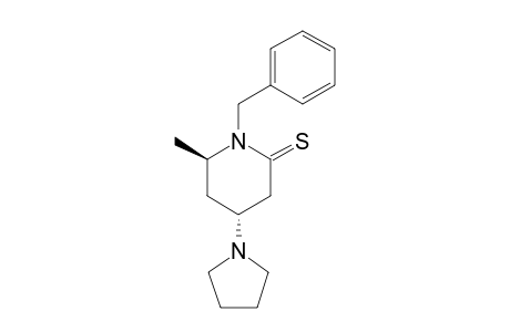 TRANS-1-BENZYL-4-(PYRROLIDINO)-6-METHYLPIPERIDINE-2-THIONE